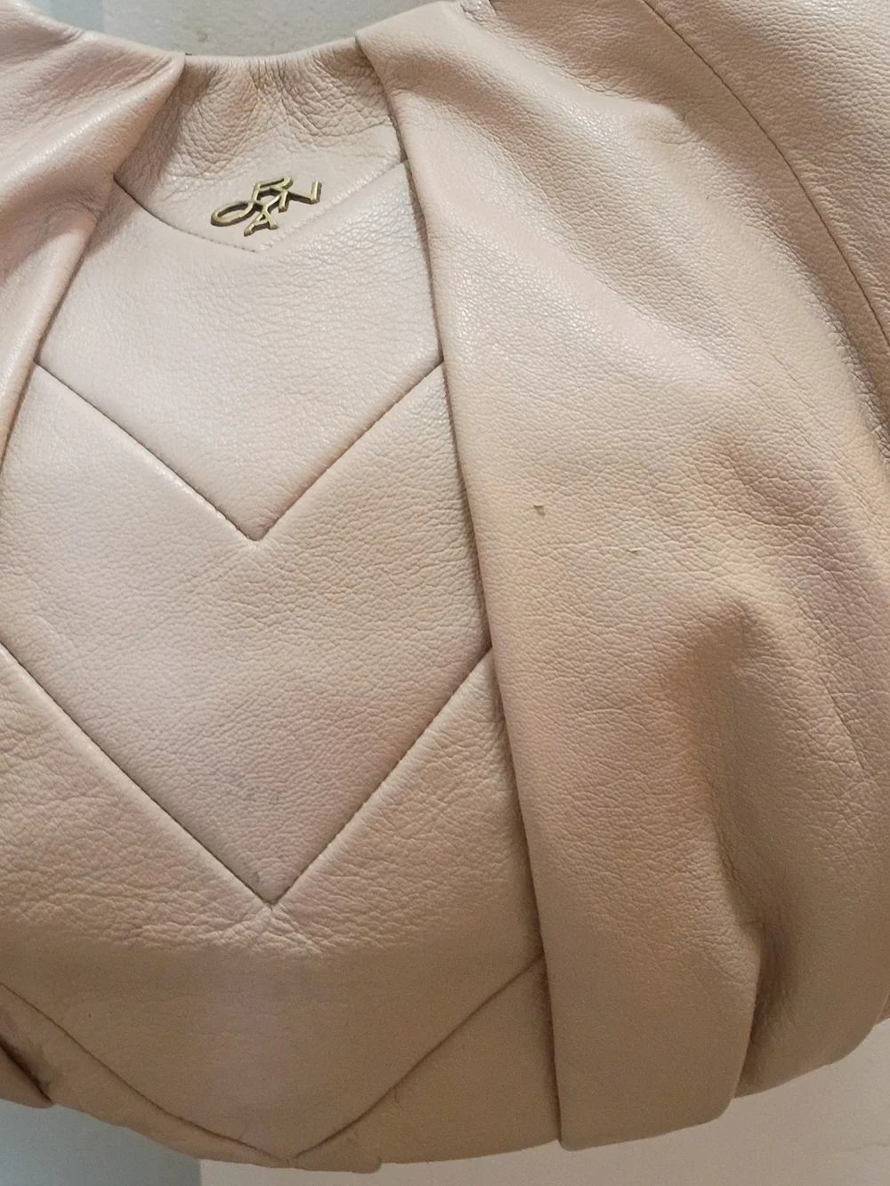 orYANY Beige Leather Lucia Hobo